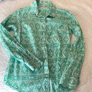 J. Crew “The Perfect Shirt” ikat button down